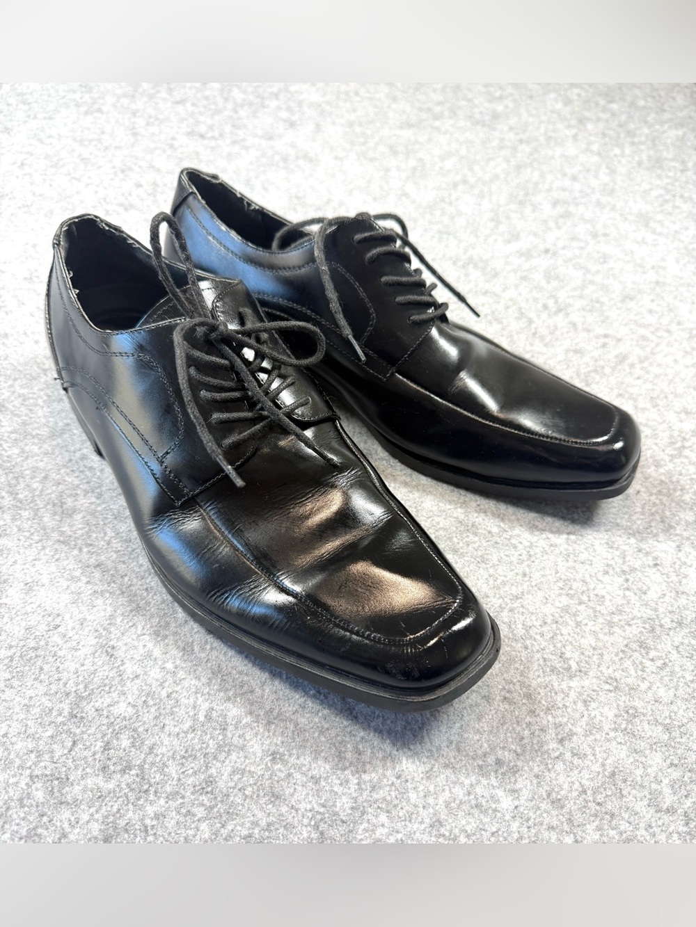 Stacy Adams Black Leather Lace-Up Derby Dress Shoes Work Office Size 10 Men’s